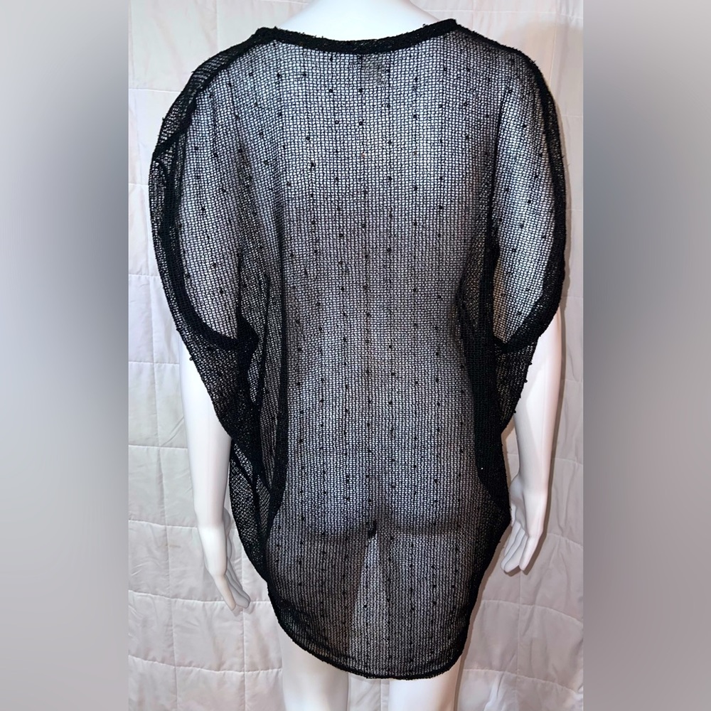Jordan Taylor Black Mesh Swimsuit Cover Up